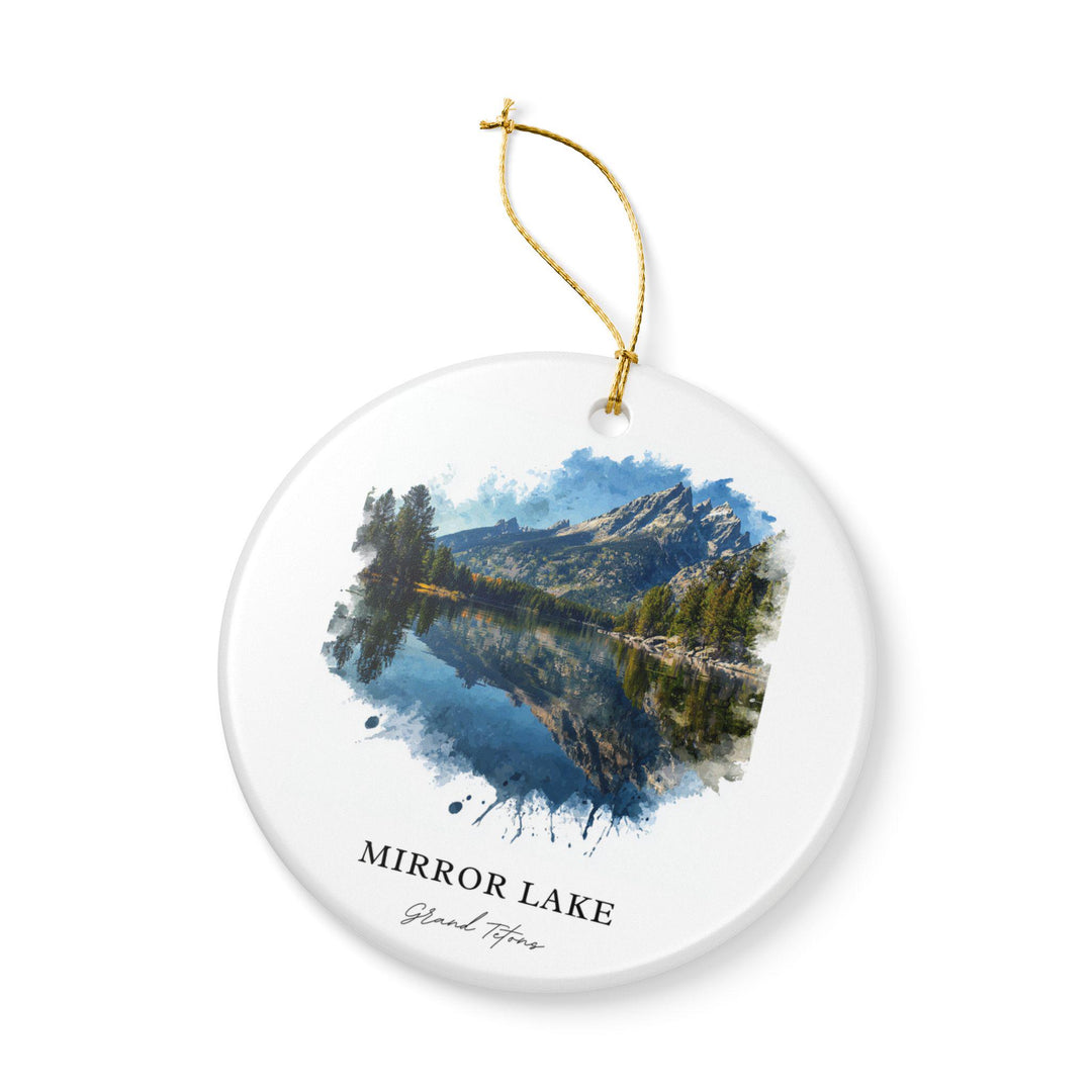 Mirror Lake Ornament: Unique Mirror Lake Souvenir, Grand Tetons Xmas Decor, and Authentic Tetons Gift