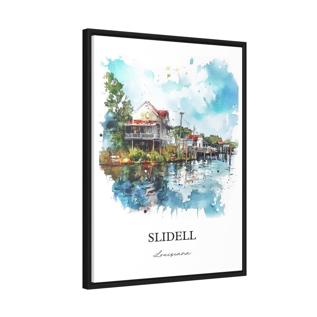 Slidell Louisiana Wall Art, Lake Pontchartrain Print, Louisiana Watercolor Art, Slidell Gift, Travel Print, Travel Poster, Housewarming Gift