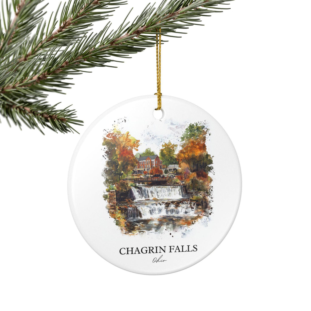 Chagrin Falls Ornament: Unique Chagrin Falls OH Souvenir, Chagrin Falls Xmas Decor, and Authentic Chagrin Falls OH Gift