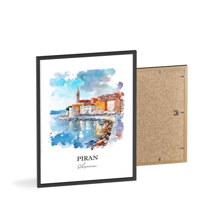 Piran Slovenia Wall Art, Piran Print, Slovenia Watercolor Art, Piran Slovenia Gift, Travel Print, Travel Poster, Housewarming Gift