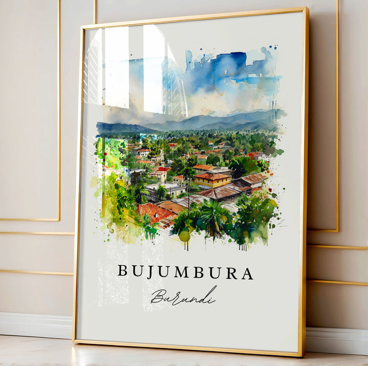 Bujumbura Wall Art - Burundi Print