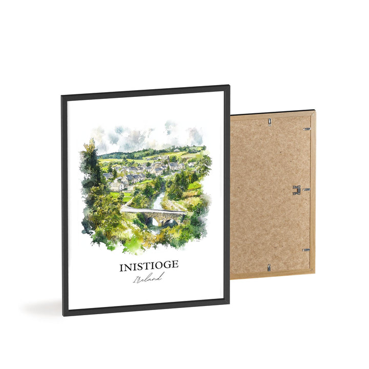 Inistioge Wall Art, Kilkenny Print, Ireland Watercolor Artr, Inistioge Ireland Gift, Travel Print, Travel Poster, Housewarming Gift