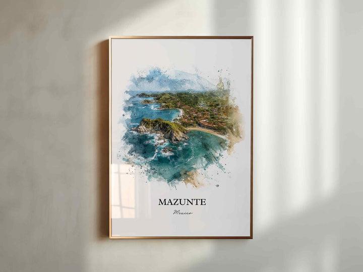 Mazunte, Mexico – Watercolor Art Print Mermejita