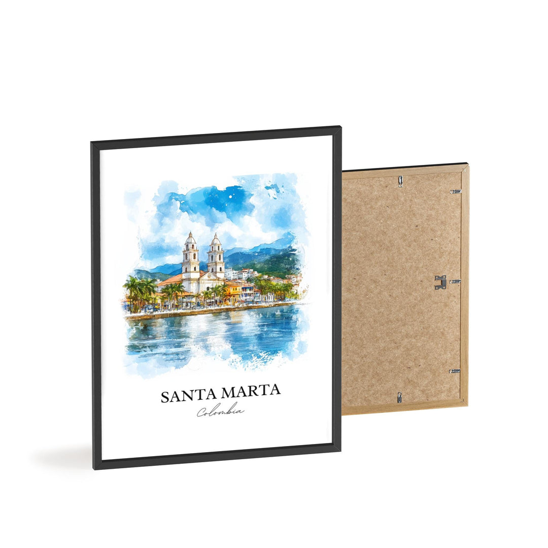 Santa Marta Wall Art, Magdalena Print, Colombia Watercolor Art, Santa Marta Gift, Travel Print, Travel Poster, Housewarming Gift