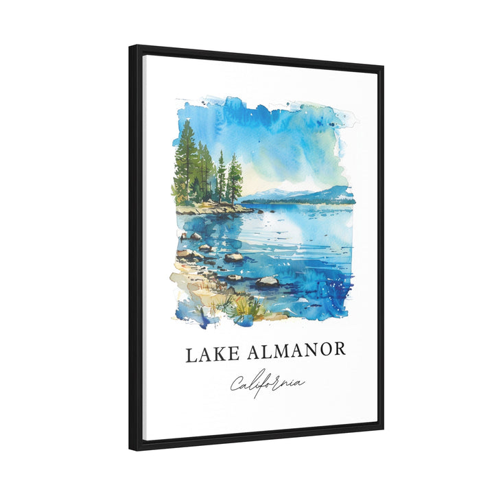 Lake Almanor Wall Art, Plumas County Print, Lake Almanor Watercolor, Lake Almanor CA Gift,