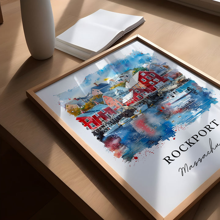 Rockport, Massachusetts, USA – Watercolor Art Print