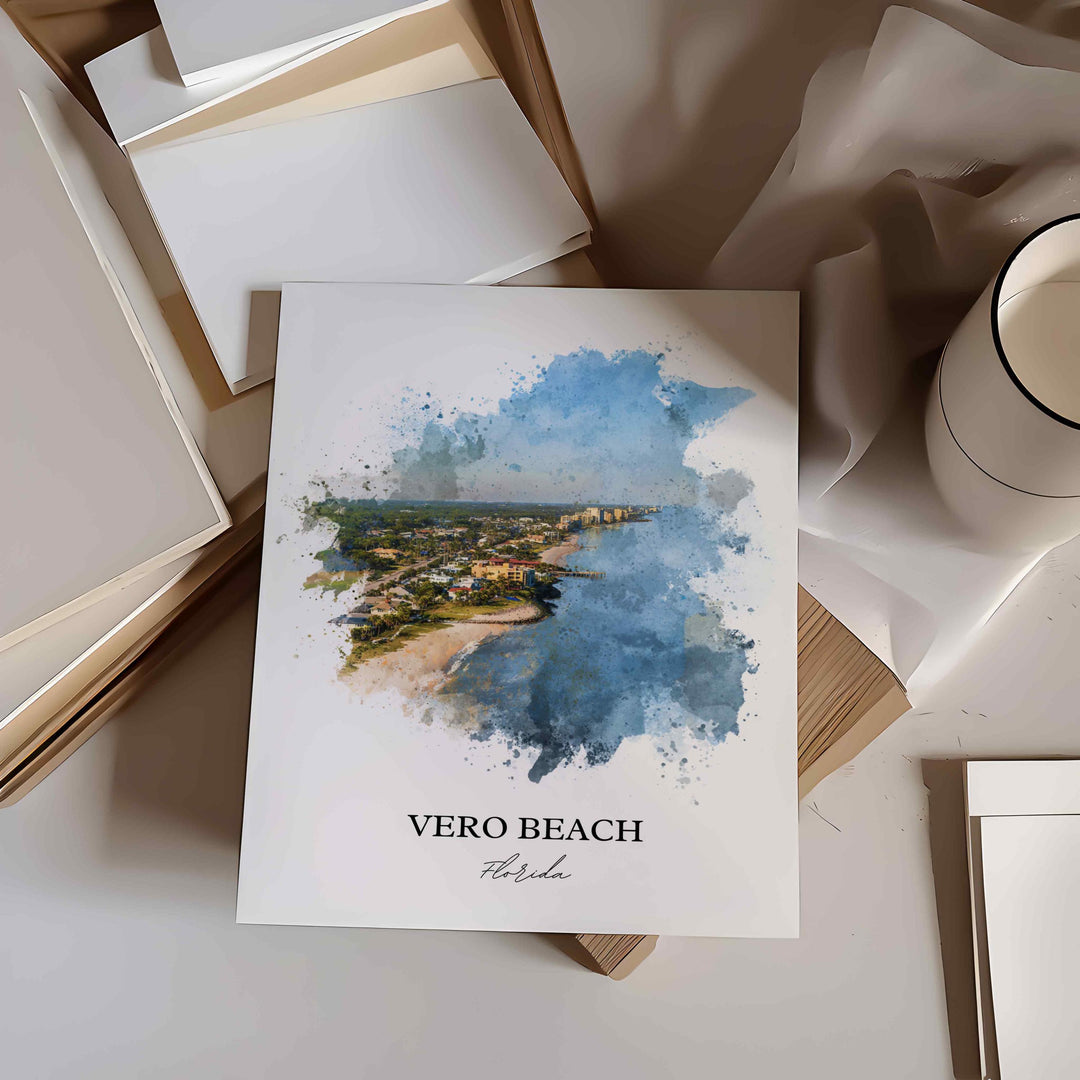 Vero Beach, FL – Watercolor Art Print
