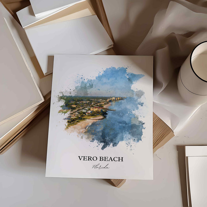 Vero Beach, FL – Watercolor Art Print