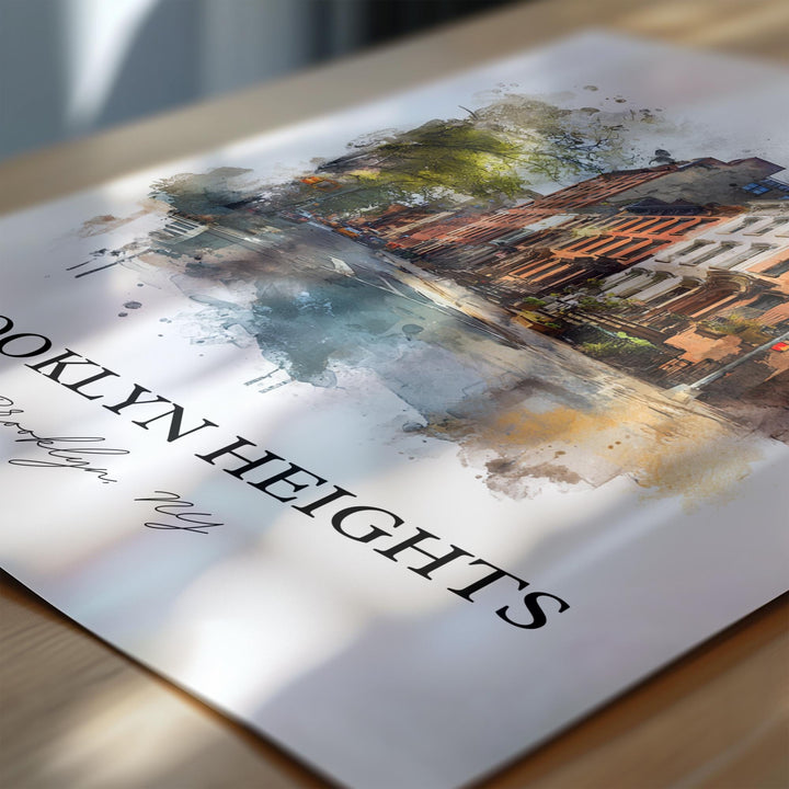 Brooklyn Heights, NY – Watercolor Art Print