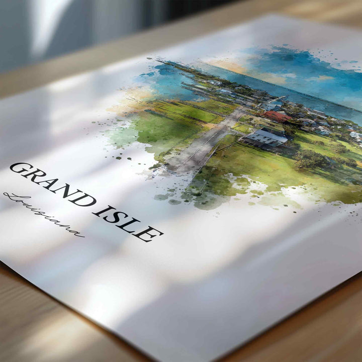 Grand Isle, Louisiana – Watercolor Art Print