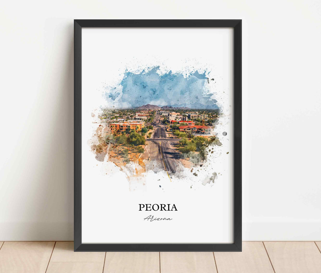 Peoria, Arizona – Watercolor Art Print