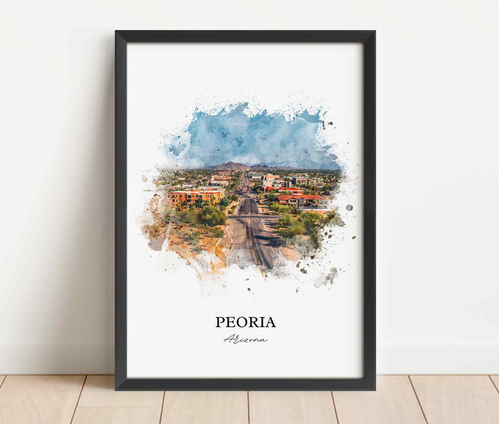 Peoria, Arizona – Watercolor Art Print