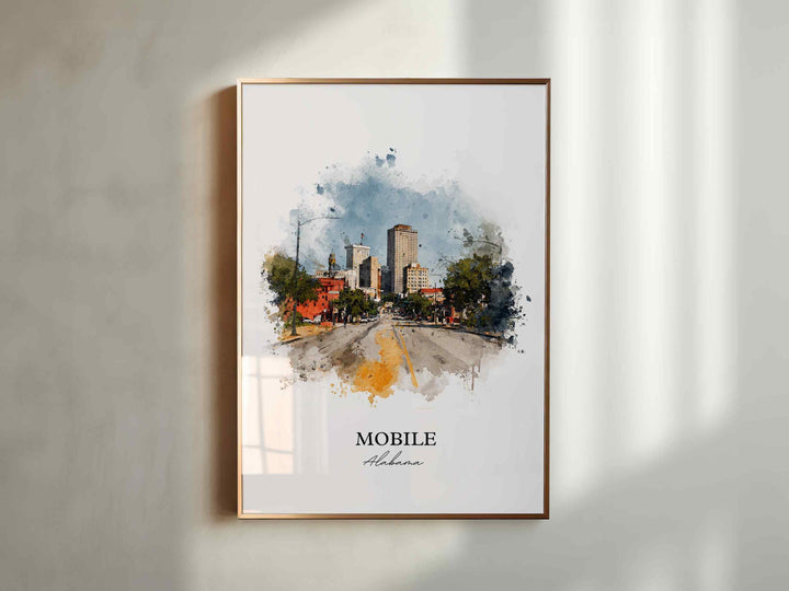 Mobile, Alabama – Watercolor Art Print
