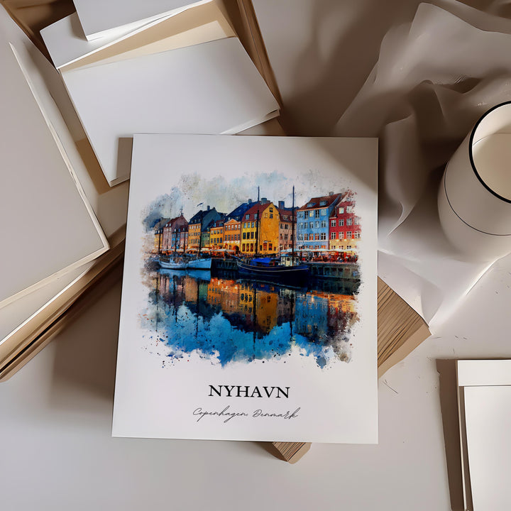 Nyhavn, Denmark – Watercolor Art Print
