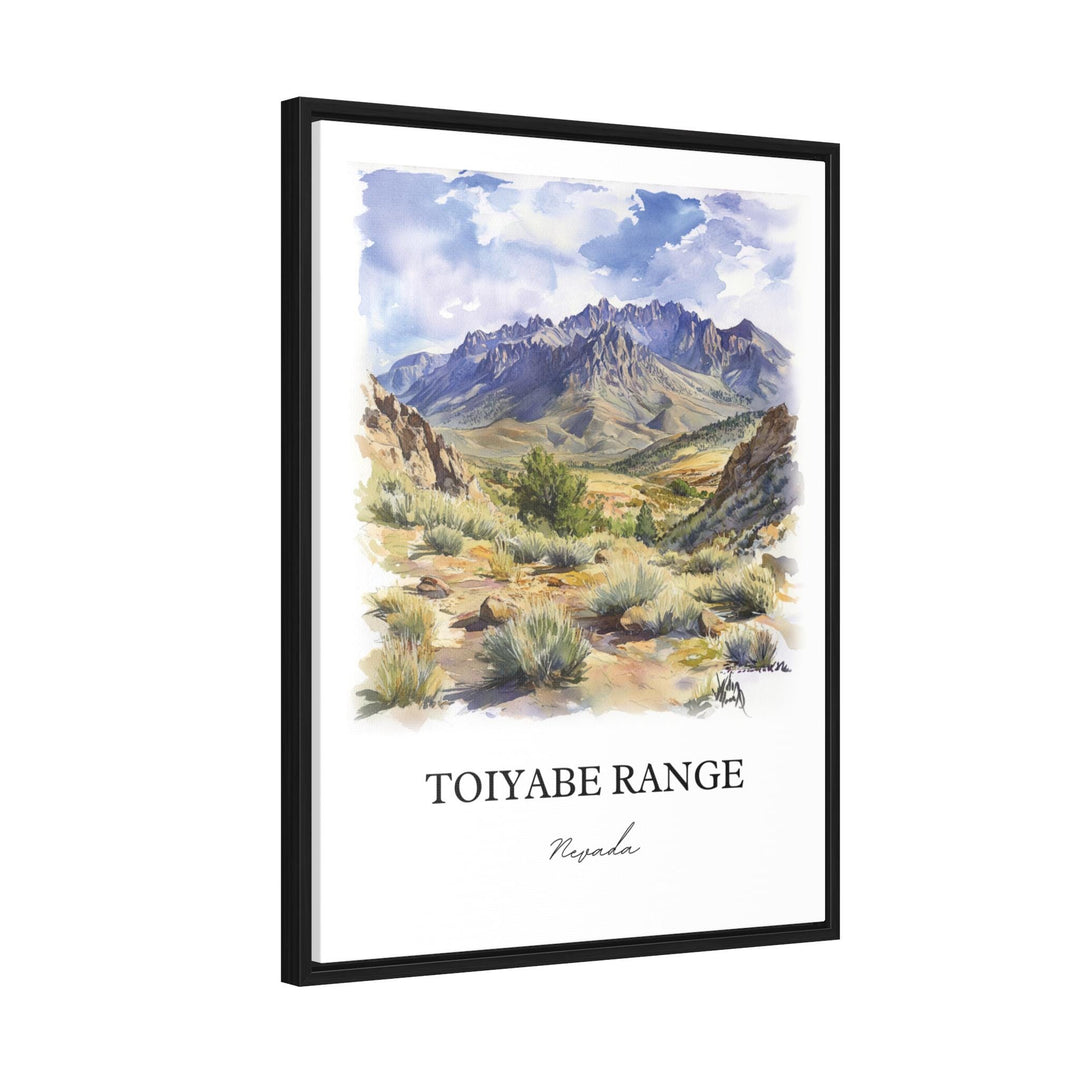 Toiyabe Range NV Wall Art, Lander County Print, Nye County NV Watercolor, Toiyabe Range Gift, Travel Print, Travel Poster, Housewarming Gift