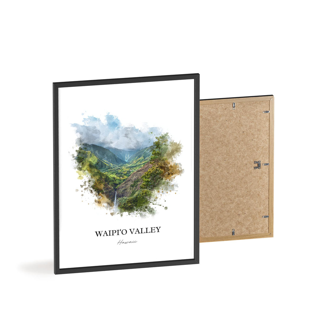 Waipi'o Valley, Hawaii – Watercolor Art Print