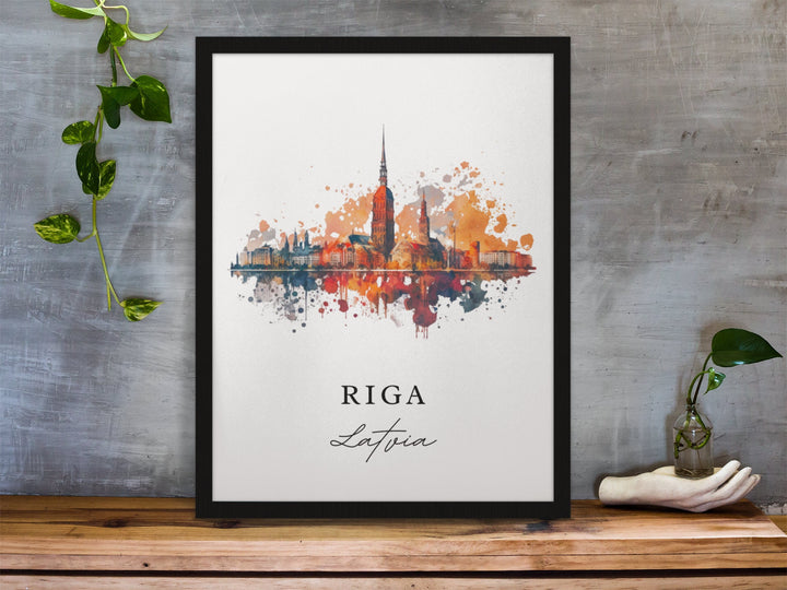 Riga Latvia wall art - Lativa, Riga poster, Riga Wedding gift, Latvian Birthday present, Custom Text, Riga Latvia Personalized Gift