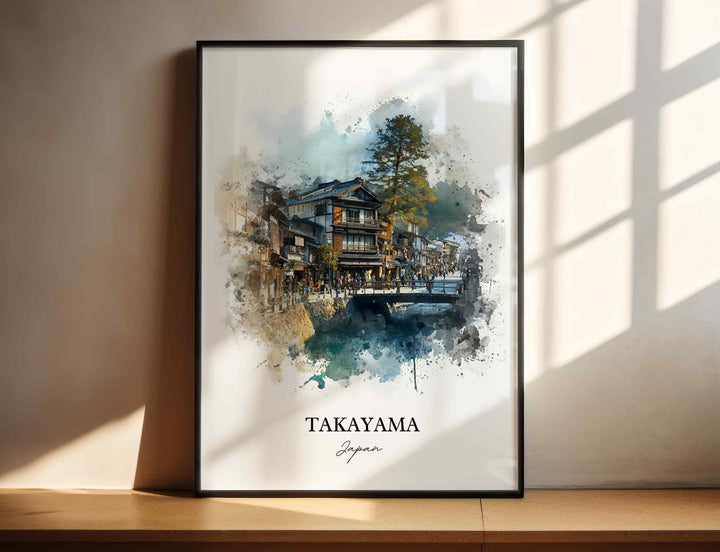 Takayama, Japan – Watercolor Art Print