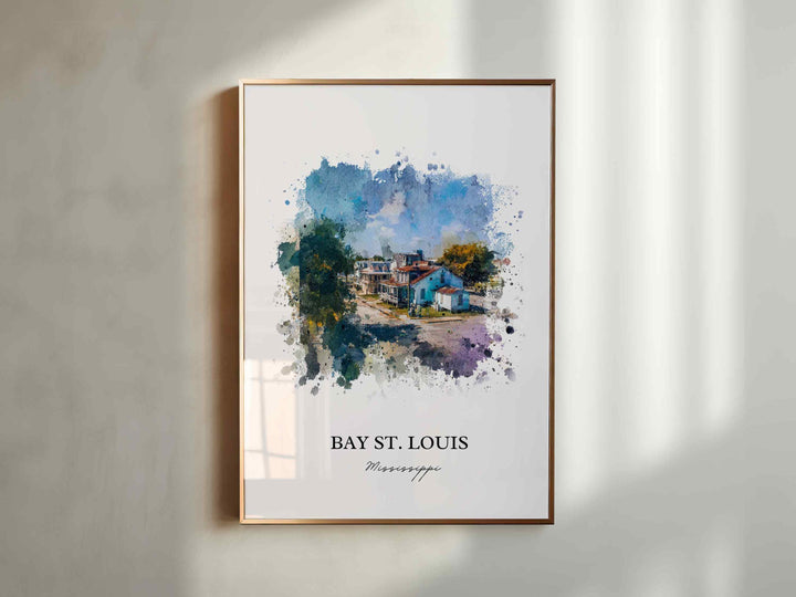 Bay St. Louis, Mississippi – Watercolor Art Print