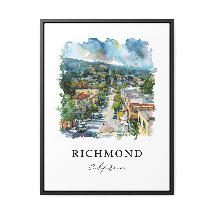 Richmond California Wall Art, Richmond Print, Richmond Watercolor Art, Richmond Gift,