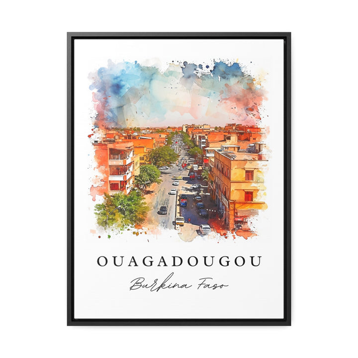 Ouagadougou watercolor travel art - Burkina Faso, Ouagadougou print, Wedding gift, Birthday present, Custom Text, Perfect Gift