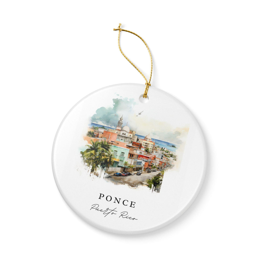 Ponce Puerto Rico Ornament: Unique Ponce Souvenir, Ponce Xmas Decor, and Authentic Puerto Rico Gift