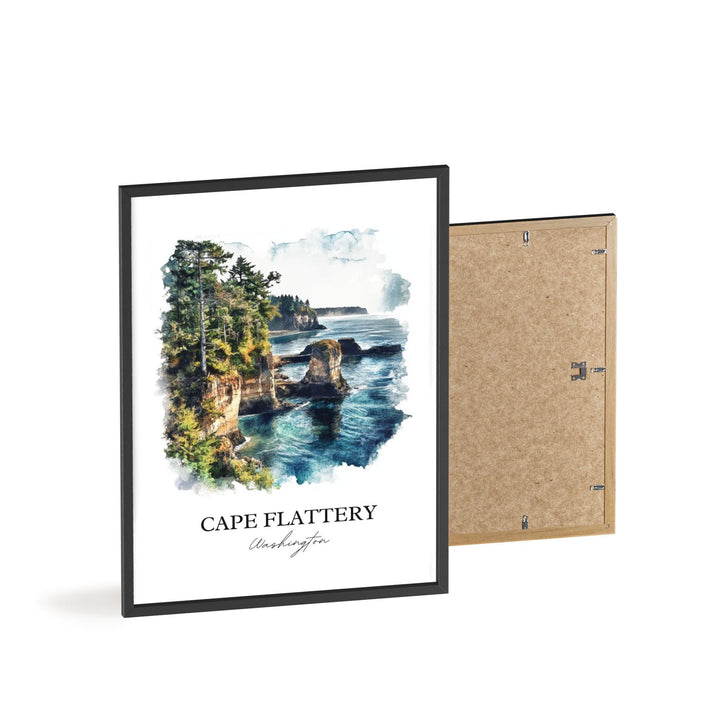 Cape Flattery Art, Clallam County Print, Washington State Watercolor, Cape Flattery WA Gift, Travel Print, Travel Poster, Housewarming Gift