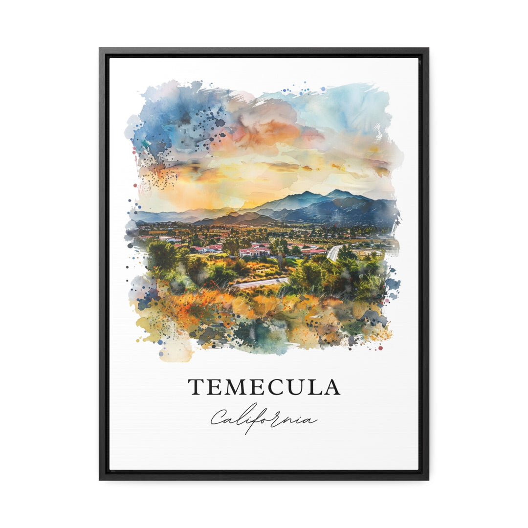 Temecula Wall Art, Temecula Print, Temecula Watercolor, Temecula Riverside Cty Gift,