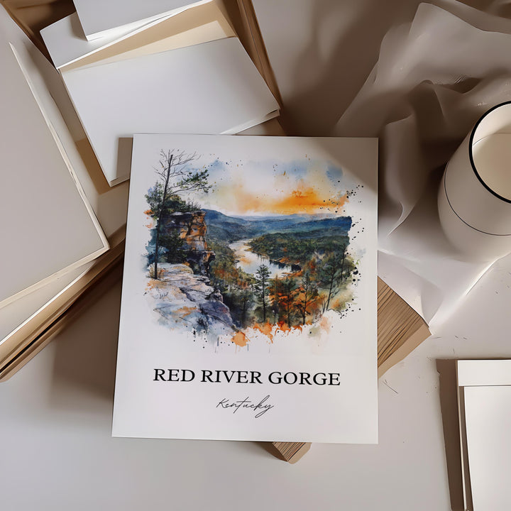 Red River Gorge, Kentucky – Watercolor Art Print