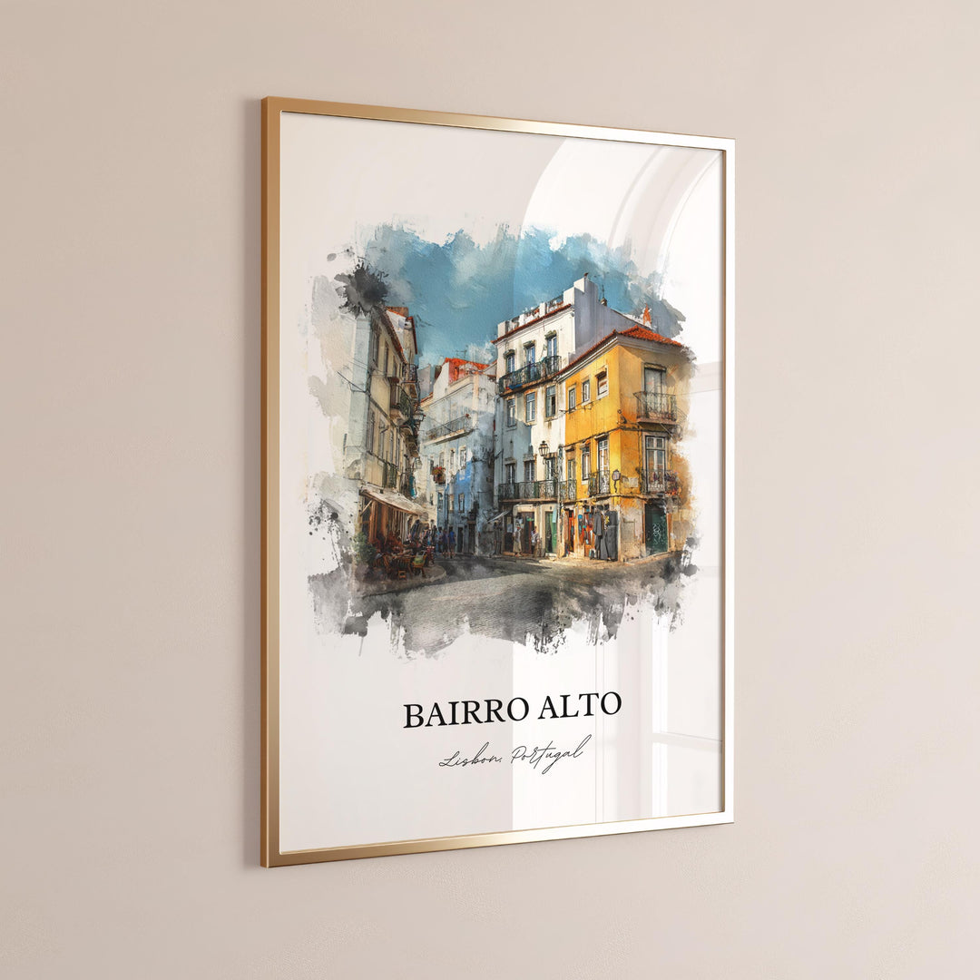 Bairro Alta, Portugal – Watercolor Art Print