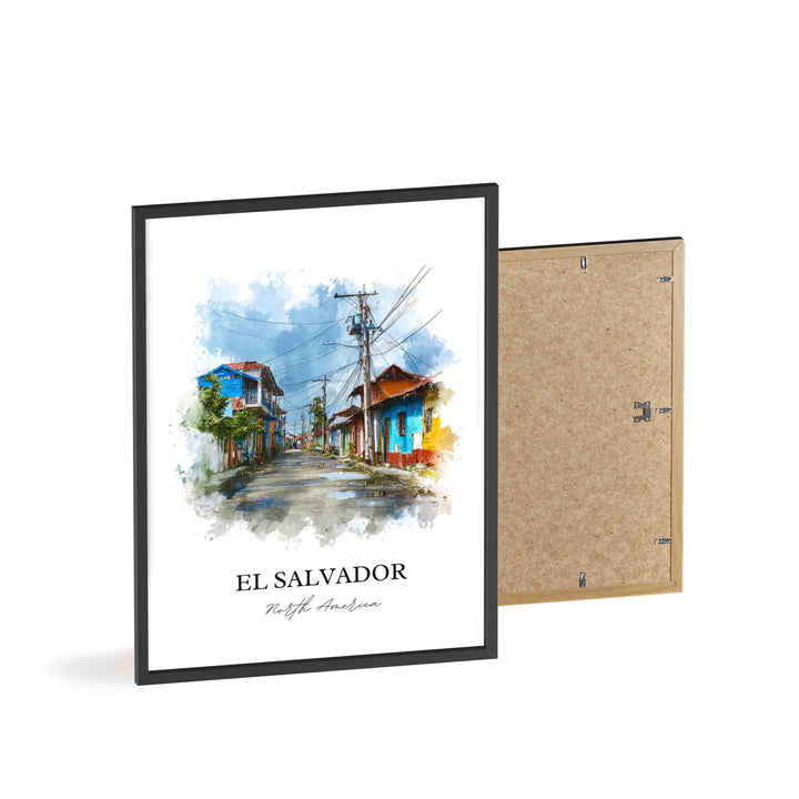 El Salvador, Central America – Watercolor Art Print