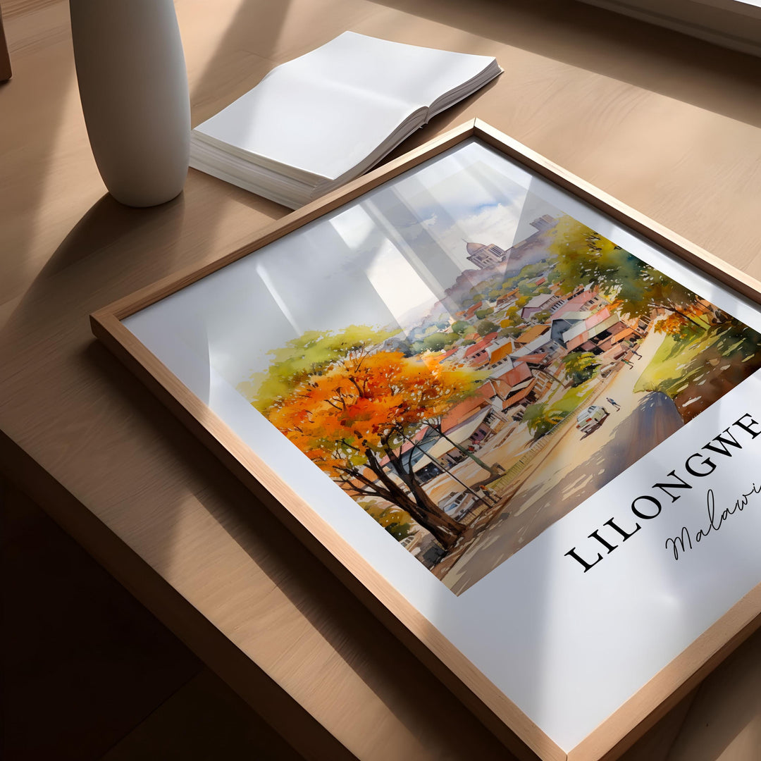 Lilongwe Malawi wall art - Malawi, Lilongwe poster, Lilongwe Wedding gift, Birthday present, Custom Text, Personalized Gift