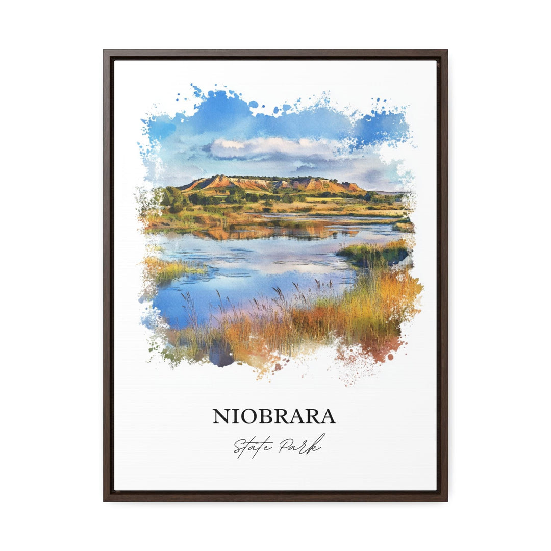 Niobrara State Park Wall Art, Knox County NE Print, Nebraska Watercolor, Niobrara Park Gift, Travel Print, Travel Poster, Housewarming Gift