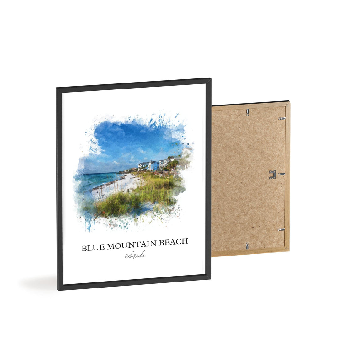 Blue Mountain Beach, Florida – Watercolor Art Print