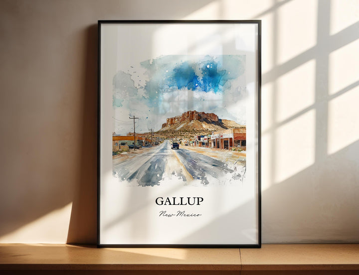 Gallup NM Wall Art, Red Rock Park Print, New Mexico Watercolor Art, Gallup New Mexico Gift, Travel Print, Travel Poster, Housewarming Gift