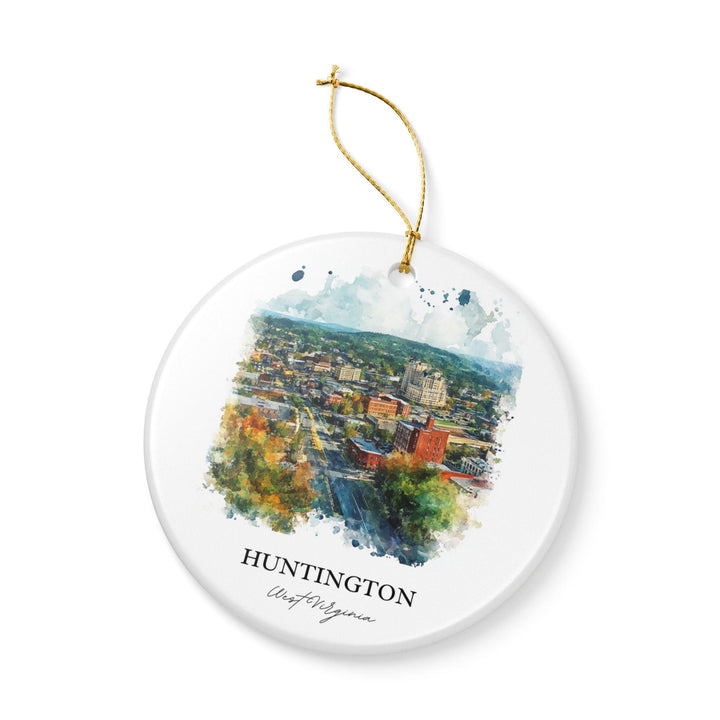 Huntington WV Ornament: Unique Huntington WV Souvenir, West Virginia Xmas Decor, and Authentic Huntington WV Gift