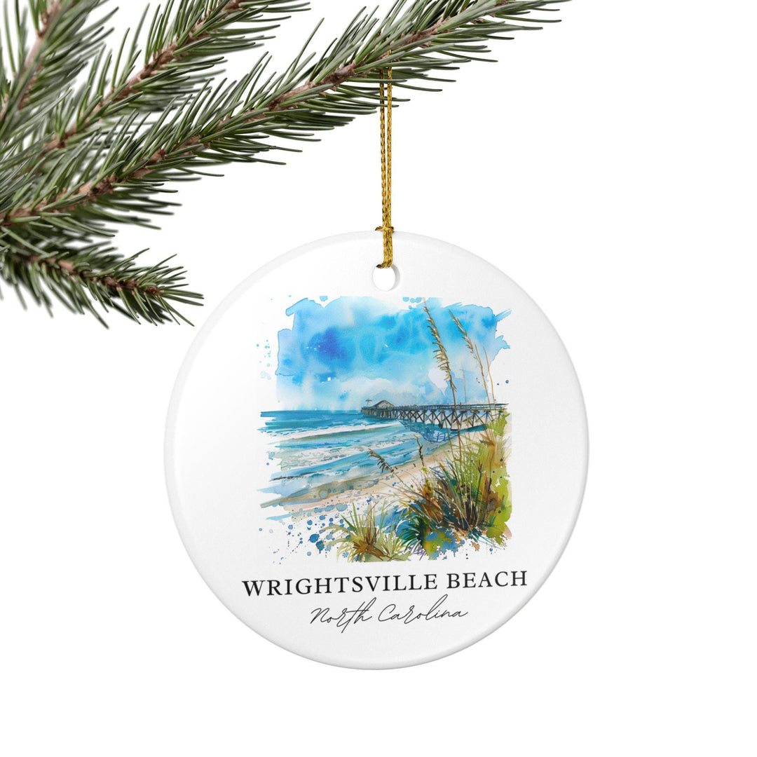 Wrightsville Beach NC Ornament: Unique Wrightsville Beach Souvenir, Wrightsville Beach Xmas Decor, and Authentic North Carolina Gift
