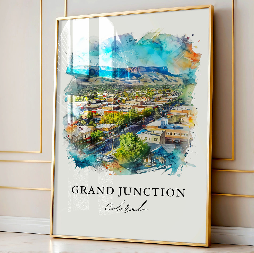Grand Junction Art, Grand Junction Print, Grand Junction Watercolor, Grand Junction CO Gift,