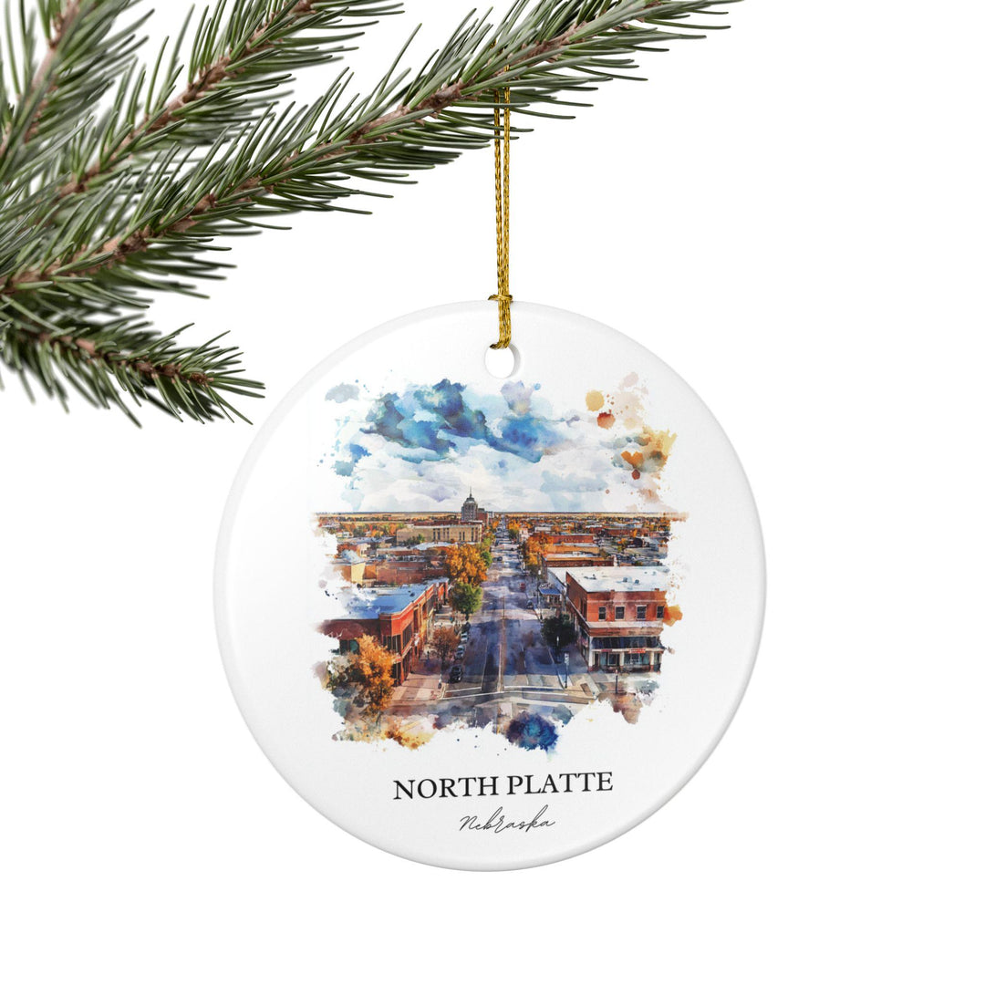 North Platte, Nebraska Ornament: Unique North Platte Souvenir, North Platte Xmas Decor, and Authentic North Platte Nebraska Gift