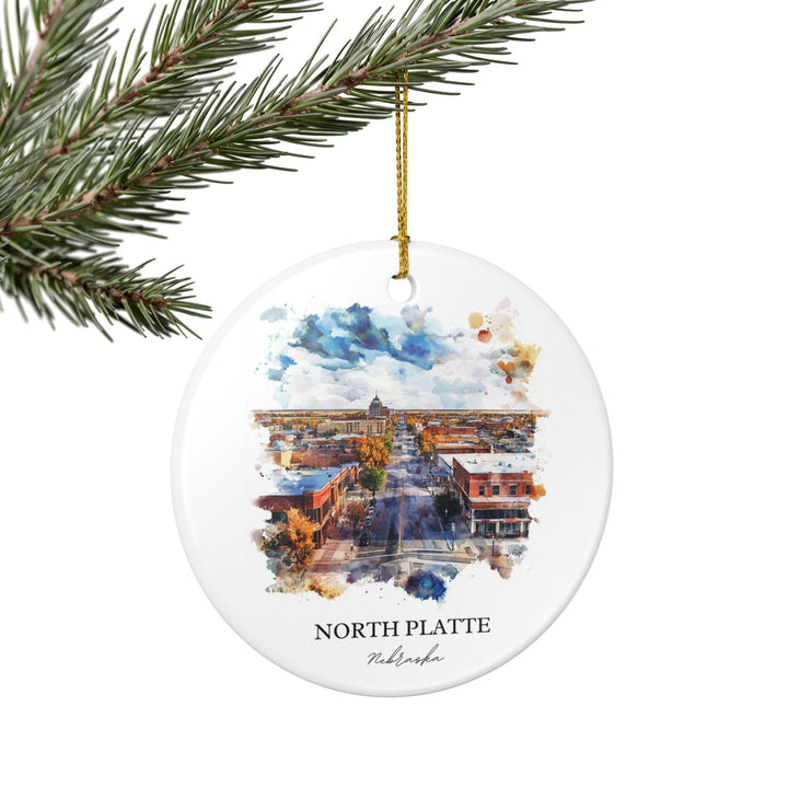 North Platte, Nebraska Ornament: Unique North Platte Souvenir, North Platte Xmas Decor, and Authentic North Platte Nebraska Gift