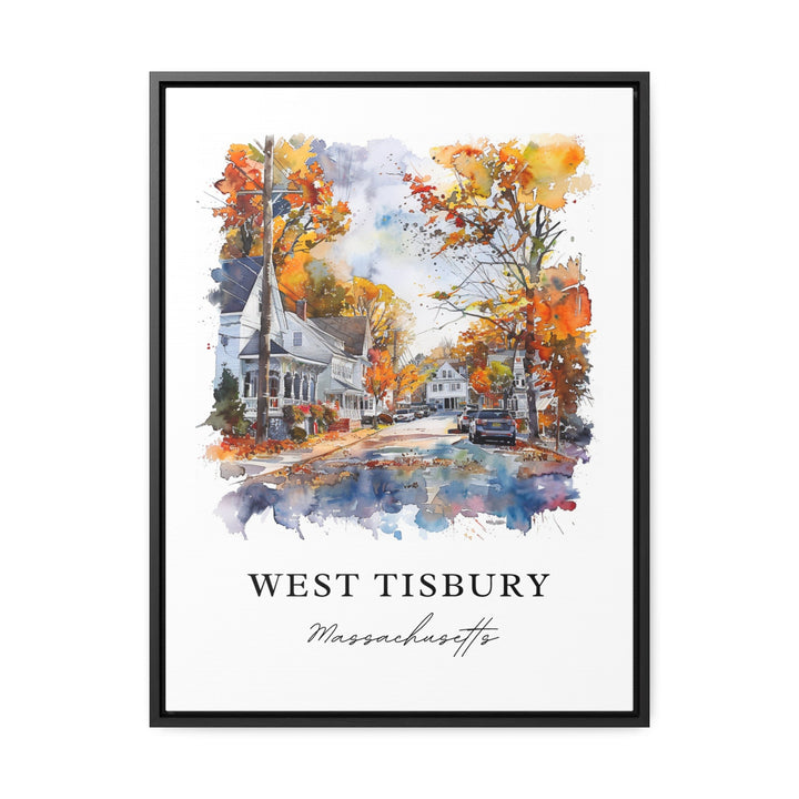 West Tisbury Wall Art, Marthas Vineyard Print, West Tisbury Watercolor, Dukes County MA Gift,