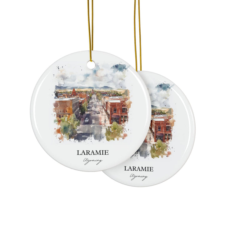Laramie Wyoming Ornament: Unique Laramie Souvenir, Laramie WY Xmas Decor, and Authentic Laramie WY Gift