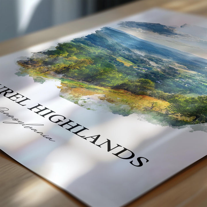 Laurel Highlands Wall Art, Fayette County Print, Pennsylvania Artwork, Laurel Highlands Gift, Travel Print, Travel Poster, Housewarming Gift