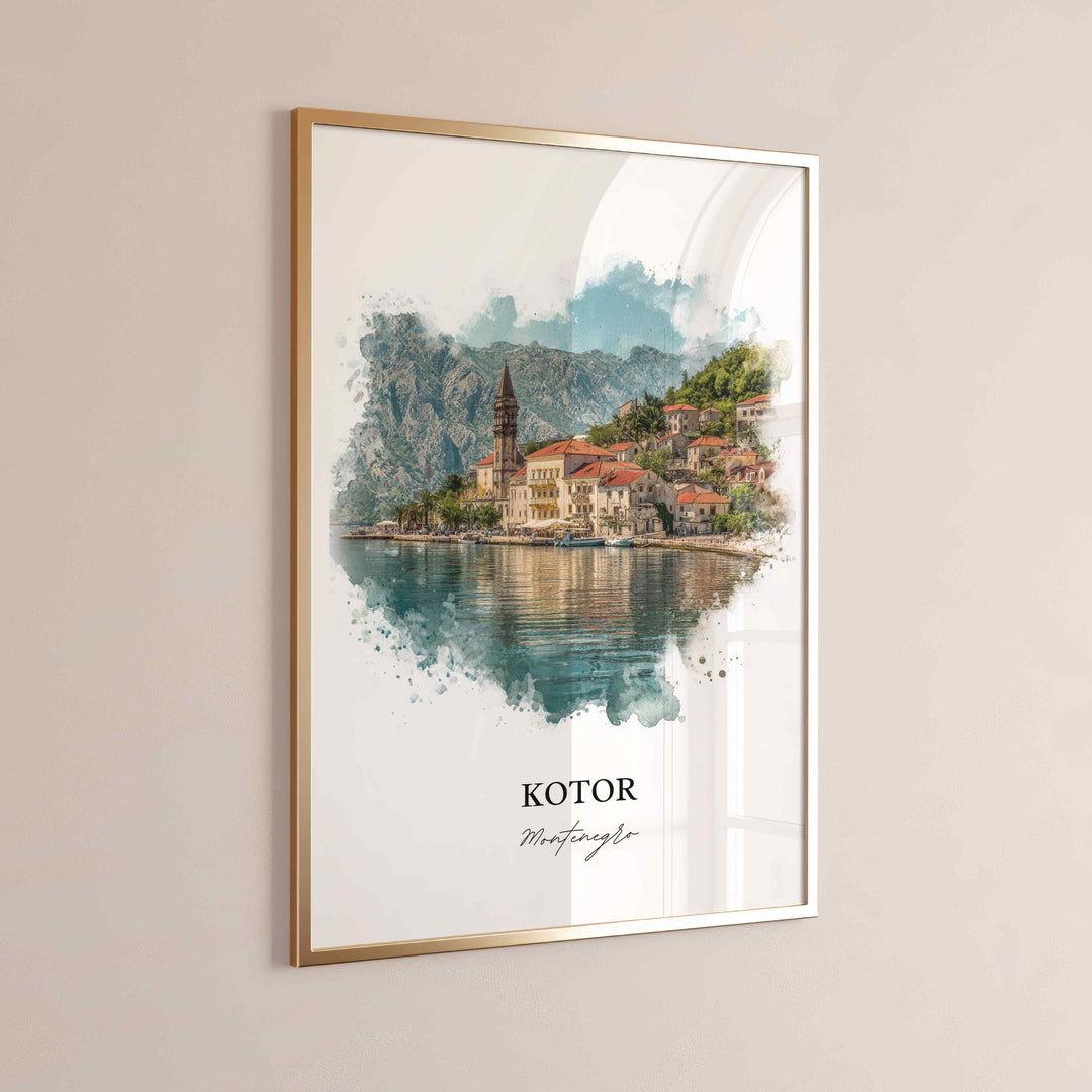 Kotor, Montenegro – Watercolor Art Print