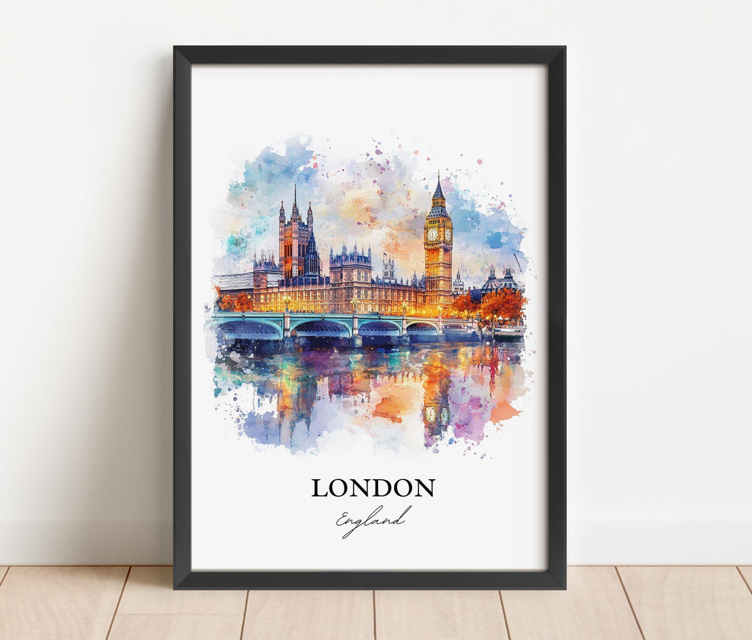 London England Wall Art, Big Ben Print, London Watercolor Art, London England Gift, Travel Print, Travel Poster, Housewarming Gift