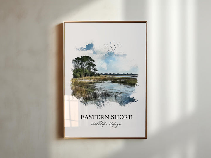 Eastern Shore, Virginia, USA – Watercolor Art Print