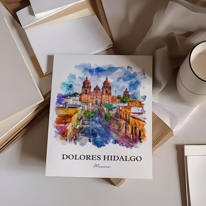 Dolores Hidalgo, Mexico – Watercolor Art Print