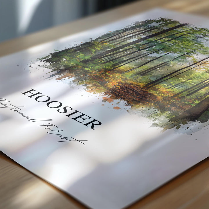 Hoosier National Forest, Indiana – Watercolor Art Print