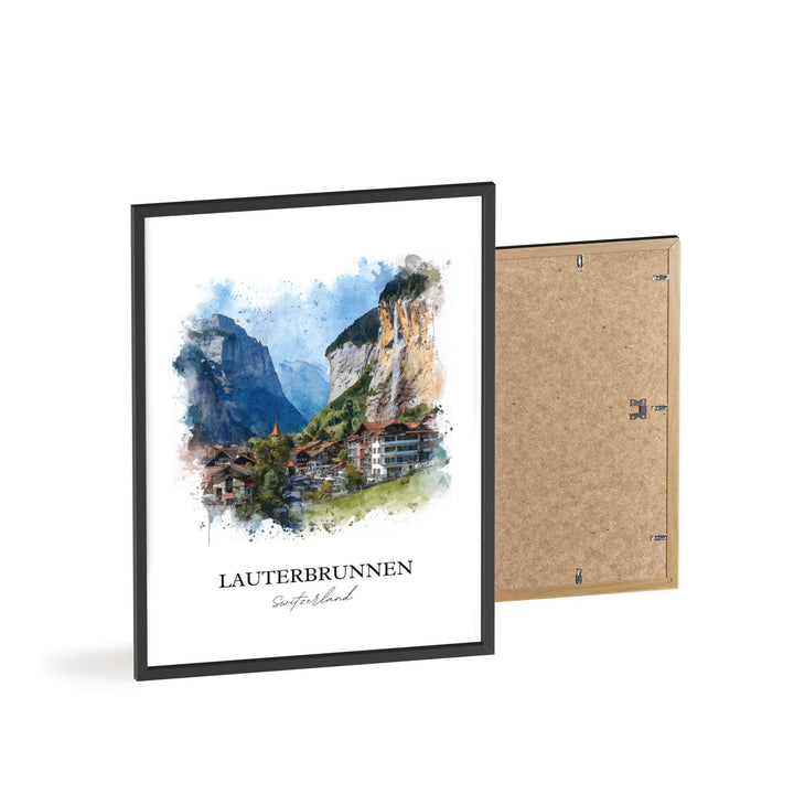 Lauterbrunnen, Switzerland – Watercolor Art Print