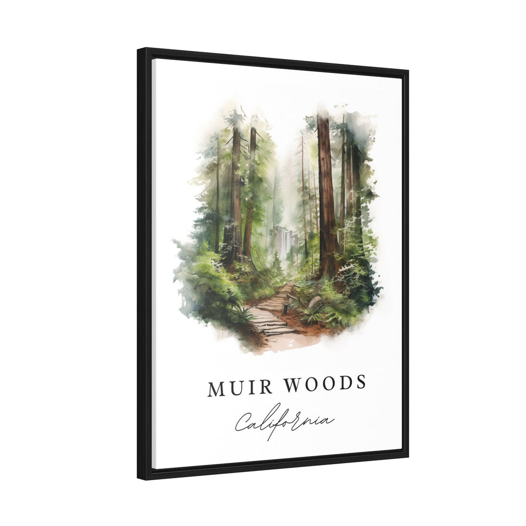 Muir Woods wall art - California, Muir Woods poster print, Wedding gift, Birthday present, Custom Text, Perfect Gift